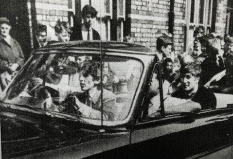 The Beatles drive down Admiral Grove